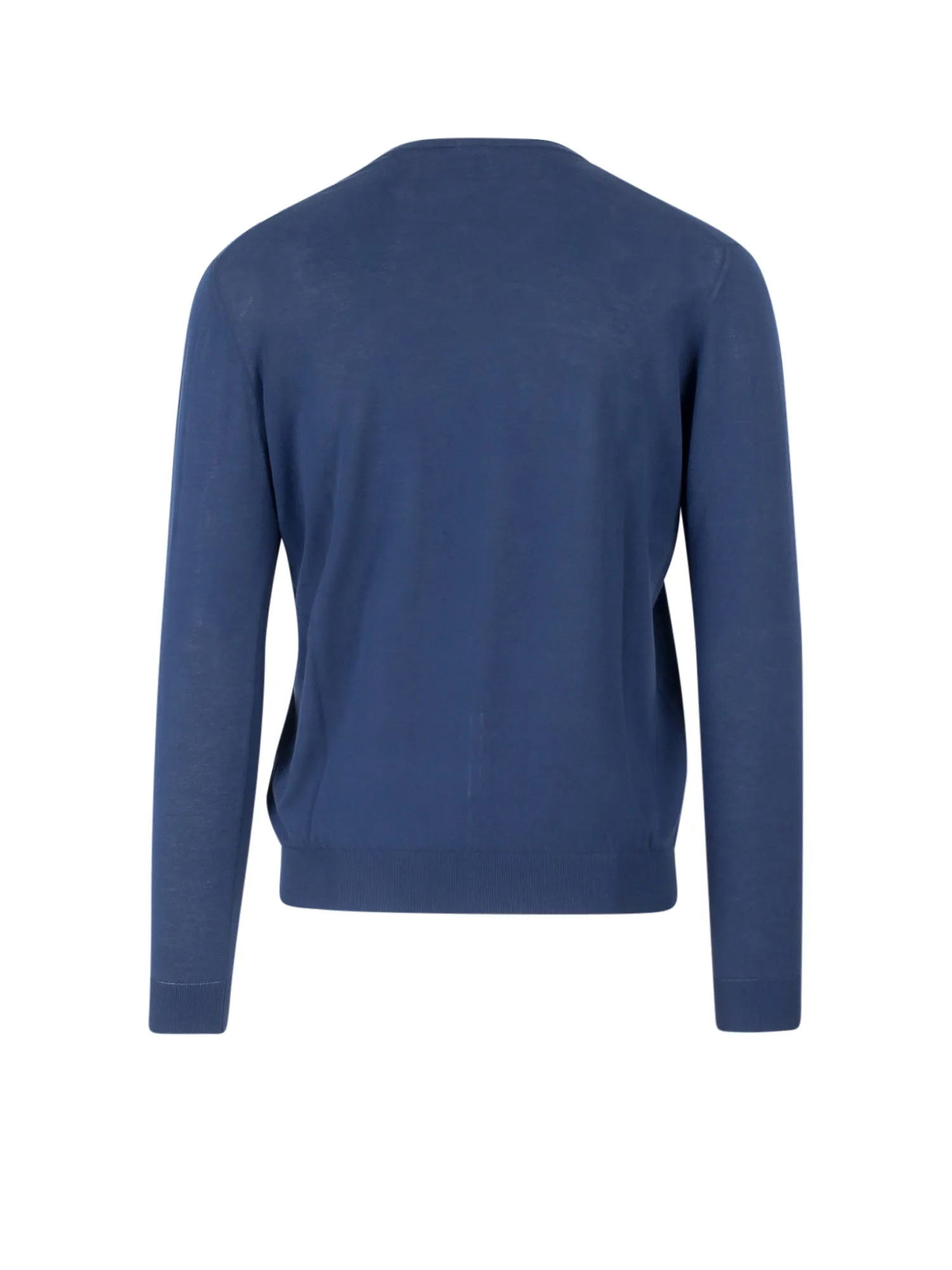 Malo V-Neck Ribbed Knit Long Sleeved Sweater