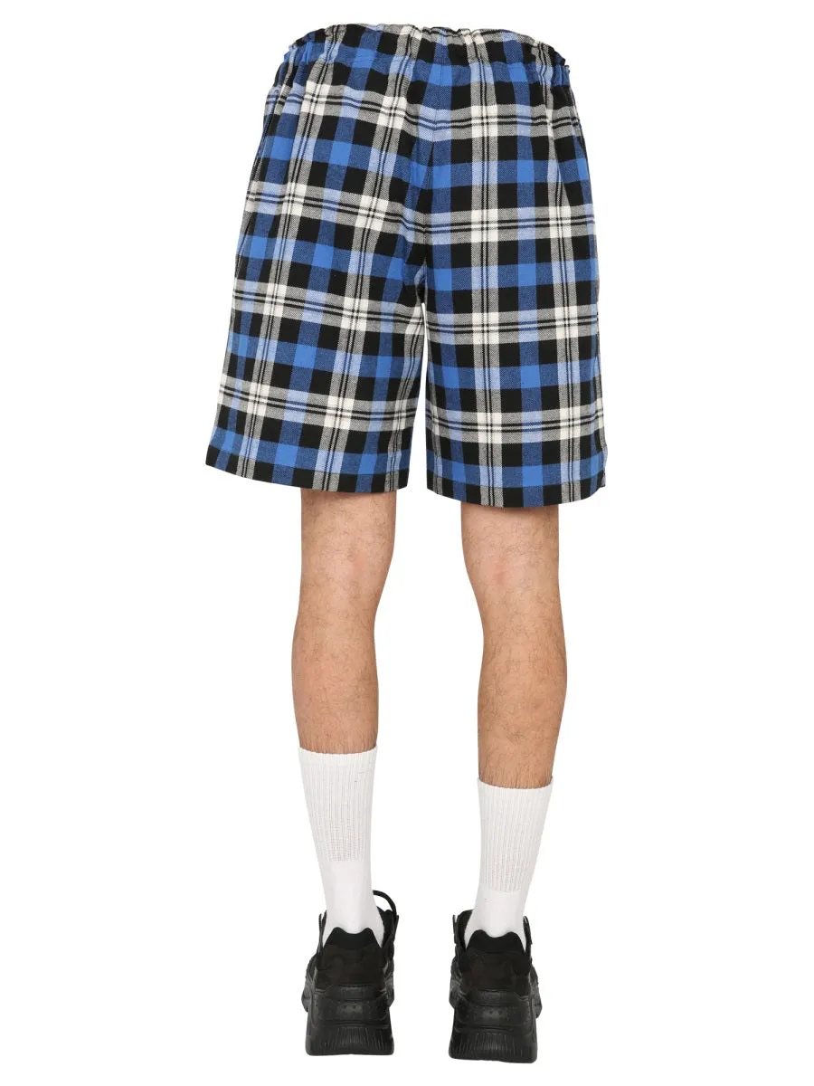 Marcelo Burlon County Of Milan Belted Checked Shorts