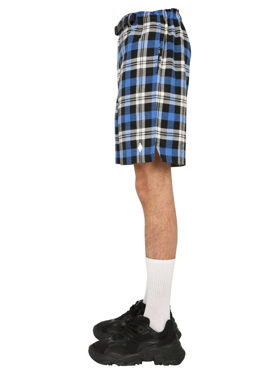 Marcelo Burlon County Of Milan Belted Checked Shorts