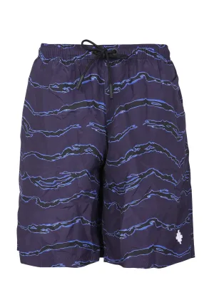 Marcelo Burlon County Of Milan Cross Embroidered Swim Shorts