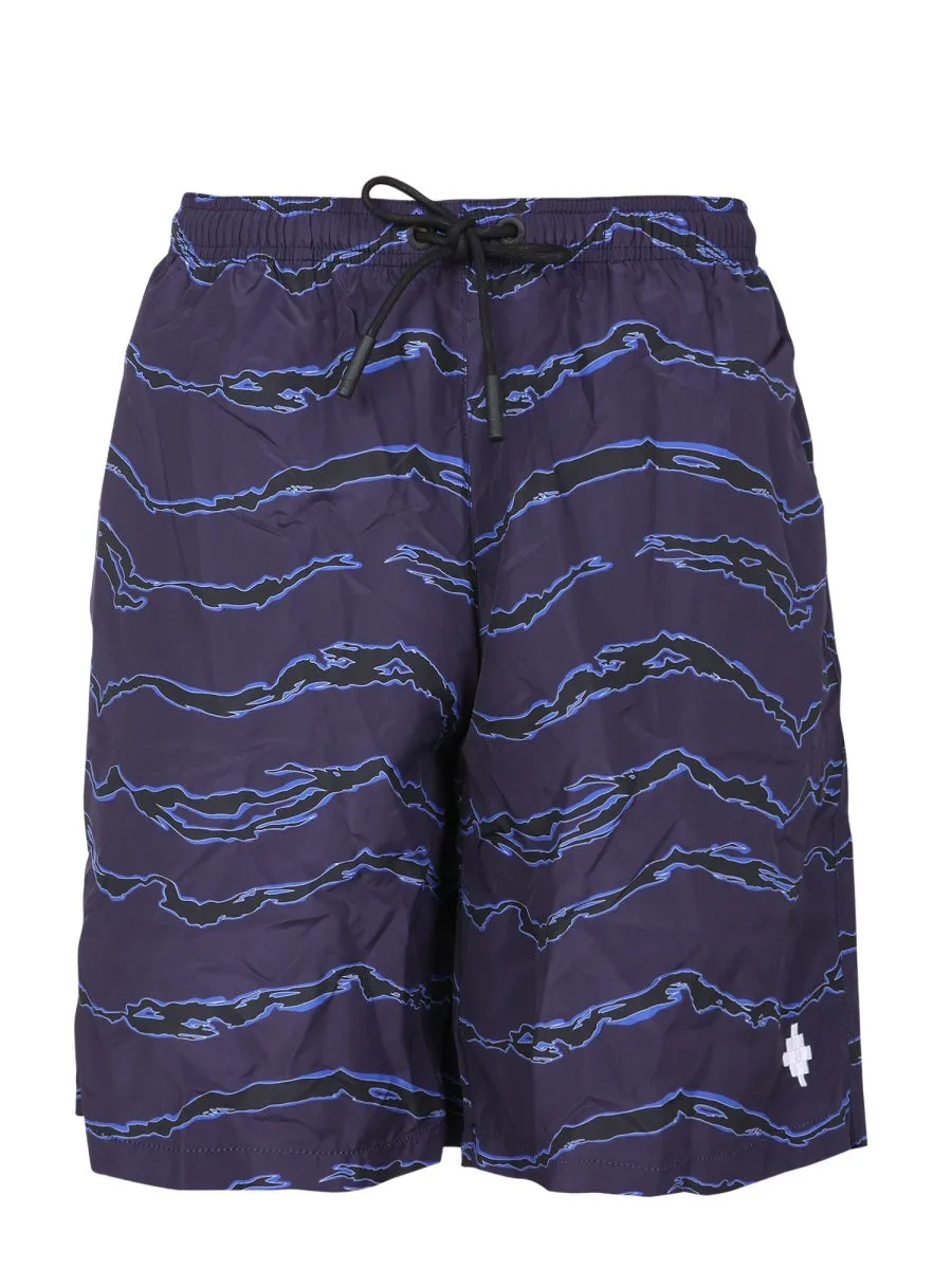 Marcelo Burlon County Of Milan Cross Embroidered Swim Shorts