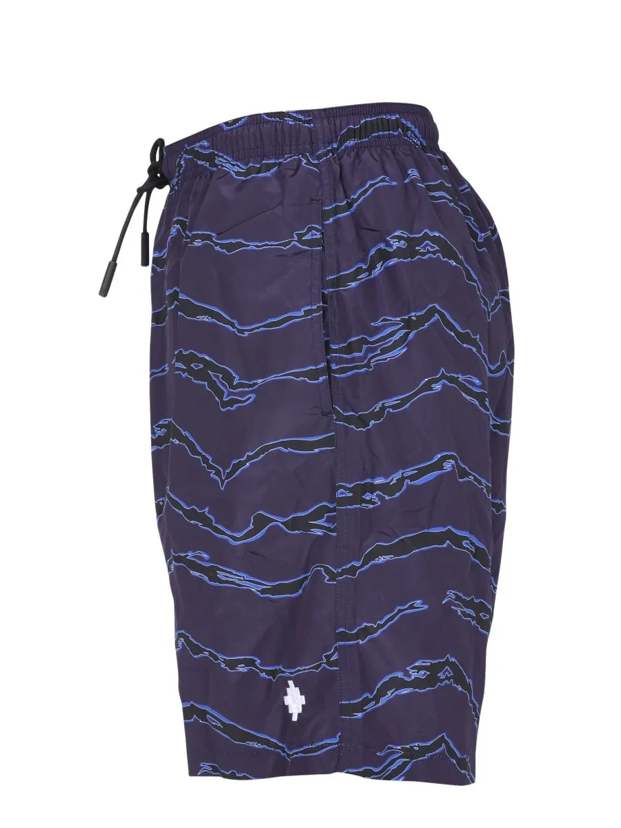 Marcelo Burlon County Of Milan Cross Embroidered Swim Shorts