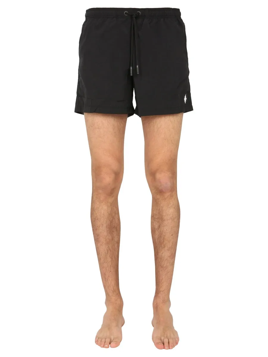 Marcelo Burlon County Of Milan Cross Logo Swim Shorts