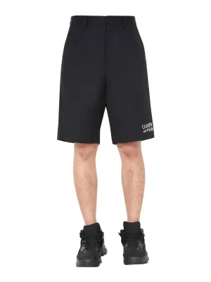 Marcelo Burlon County Of Milan Embroidered Logo Bermuda Shorts