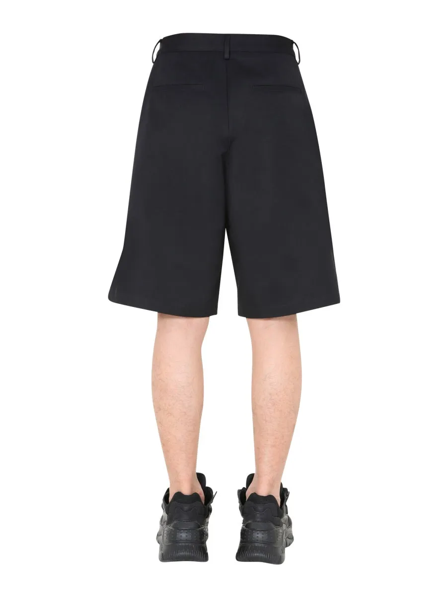 Marcelo Burlon County Of Milan Embroidered Logo Bermuda Shorts