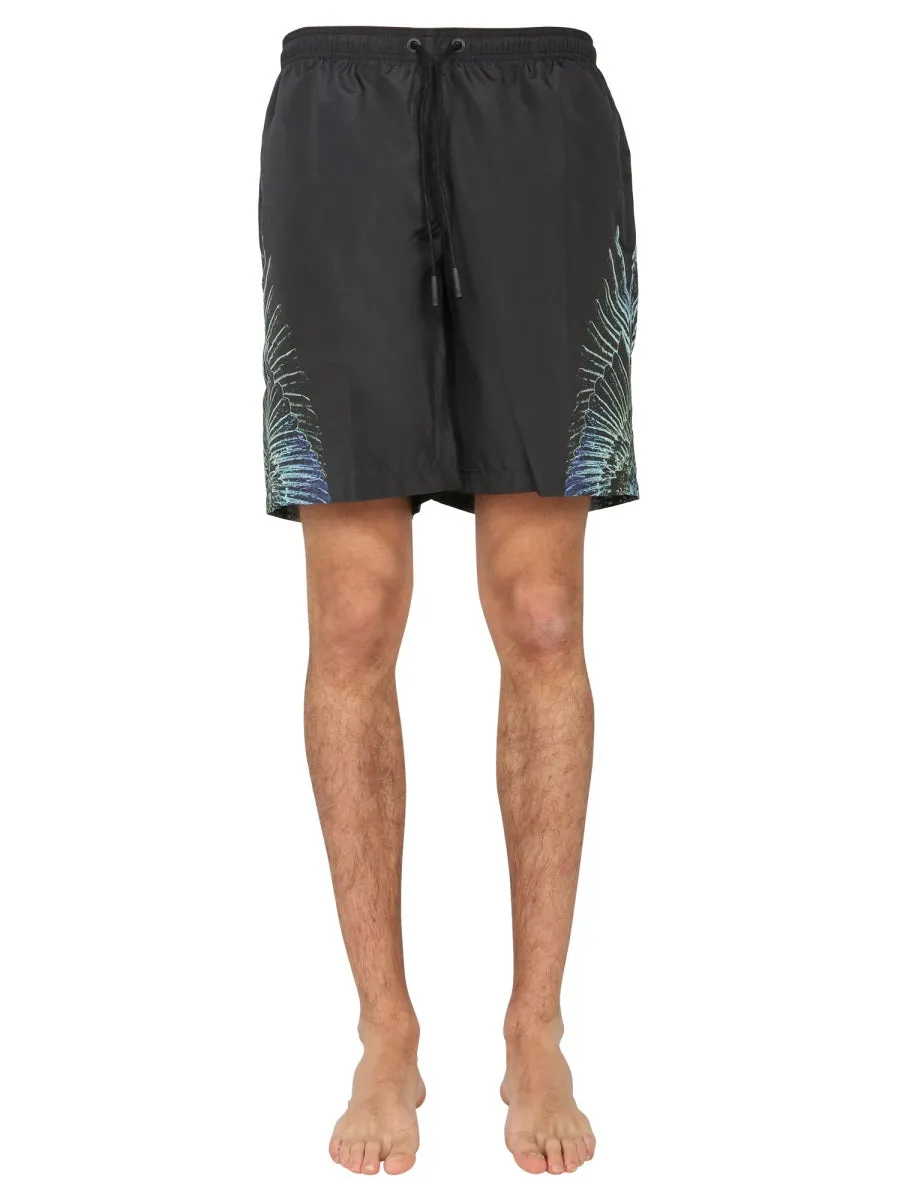 Marcelo Burlon County Of Milan Wings Print Swim Shorts