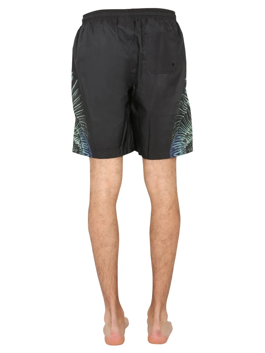 Marcelo Burlon County Of Milan Wings Print Swim Shorts