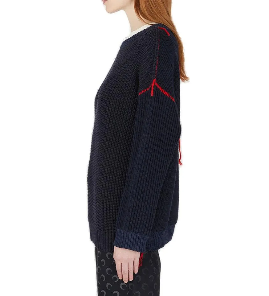 Marine Serre Moon Intarsia Knitted Jumper