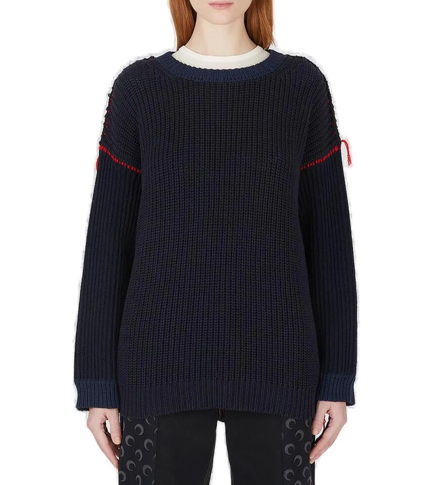 Marine Serre Moon Intarsia Knitted Jumper