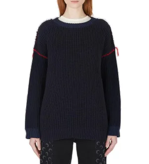 Marine Serre Moon Intarsia Knitted Jumper