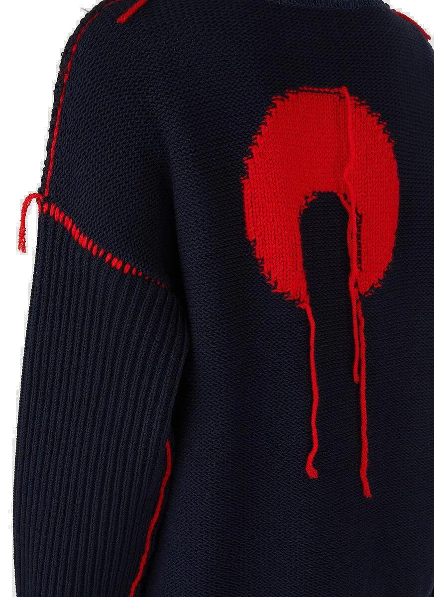 Marine Serre Moon Intarsia Knitted Jumper