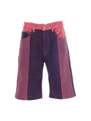 Marine Serre Moon Panelled Denim Shorts