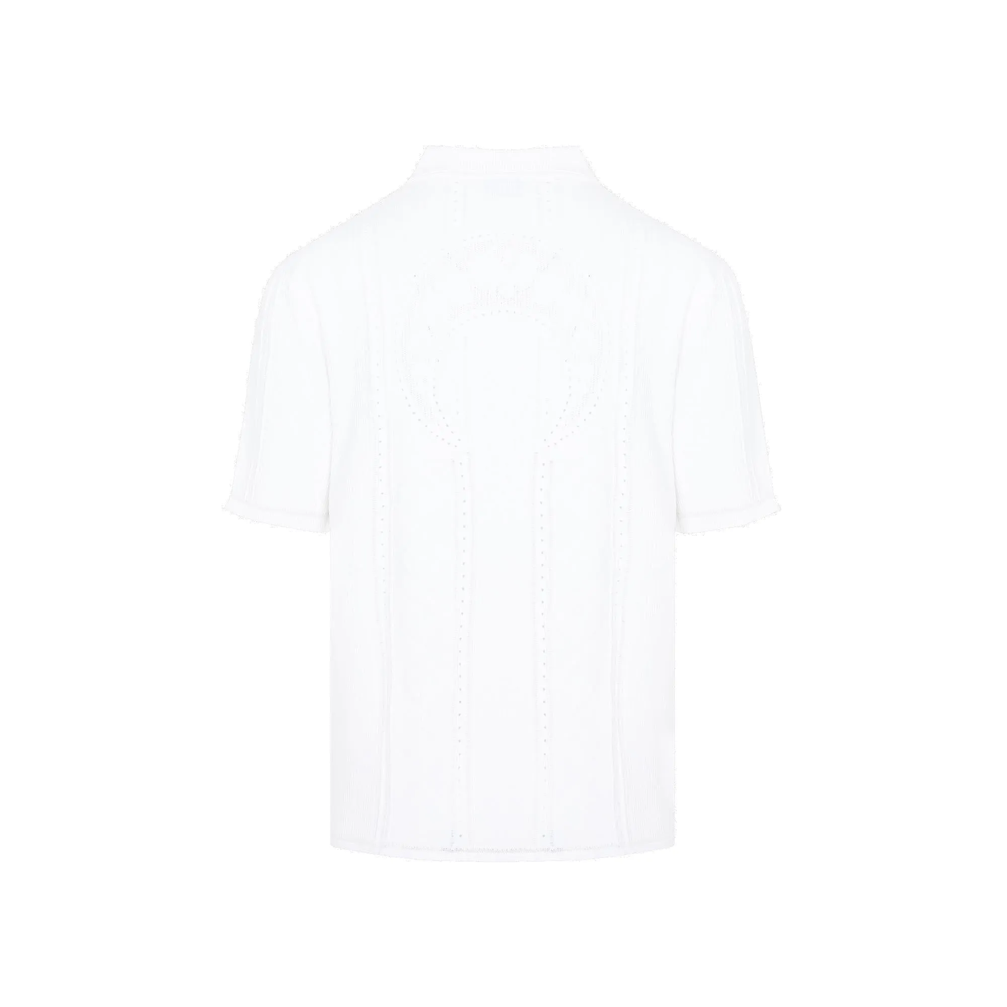 Marine Serre Straight Hem Knitted Polo Shirt