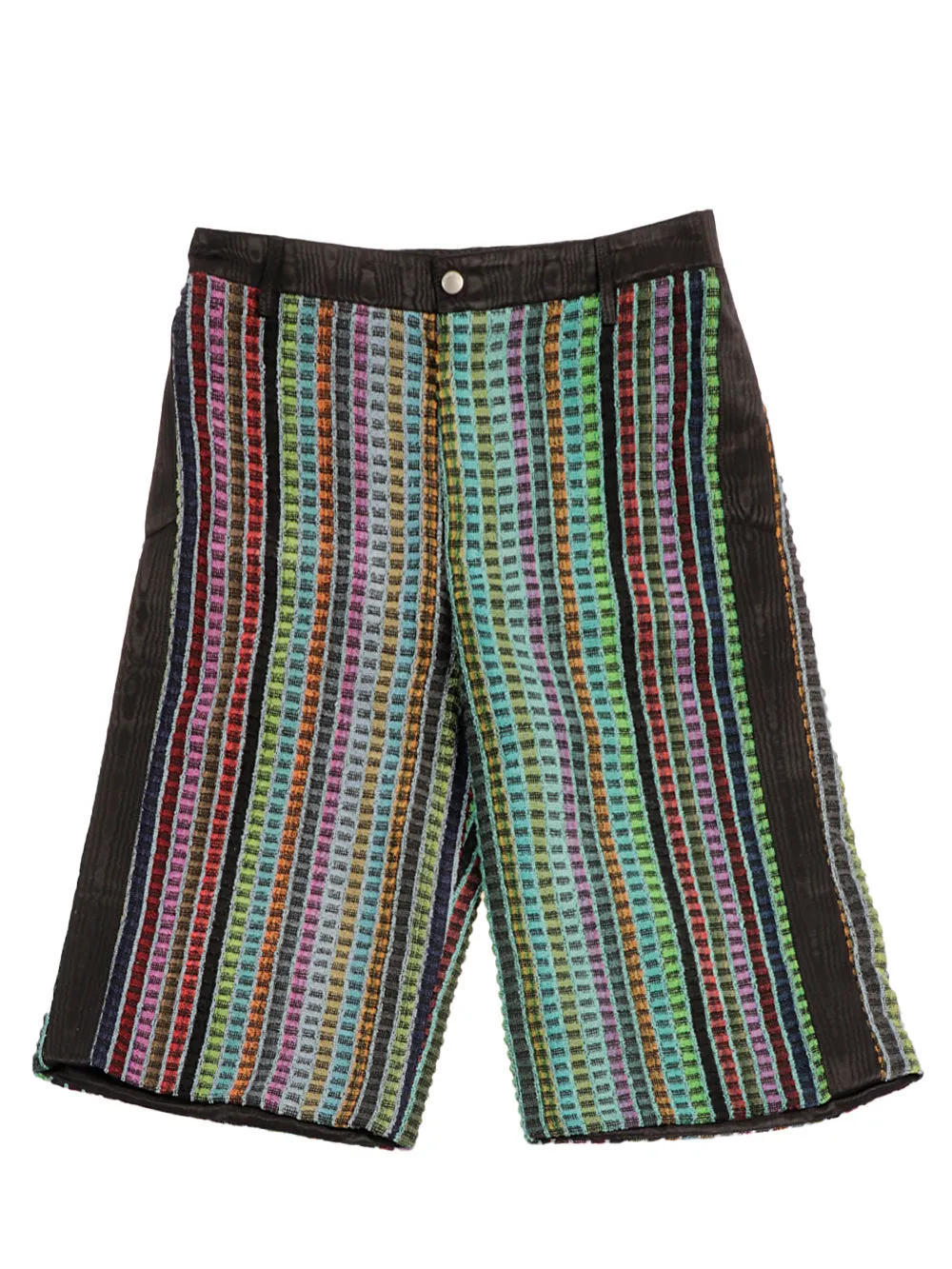 Marine Serre Terry Panelled Side Snap Shorts