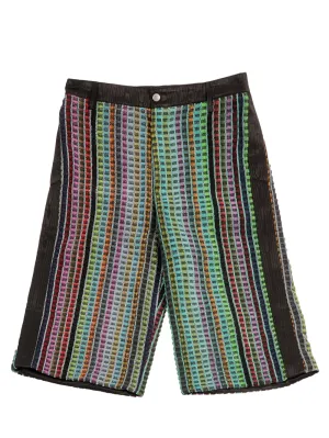 Marine Serre Terry Panelled Side Snap Shorts
