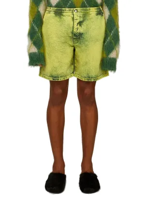 Marni Acid Washed Effect Denim Shorts