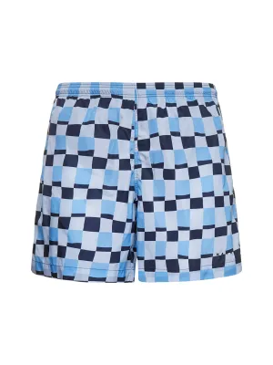 Marni Geometric-Printed Elasticated Waist Swim Shorts