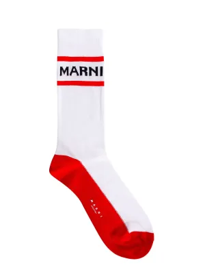 Marni Logo Intarsia Color-Block Socks
