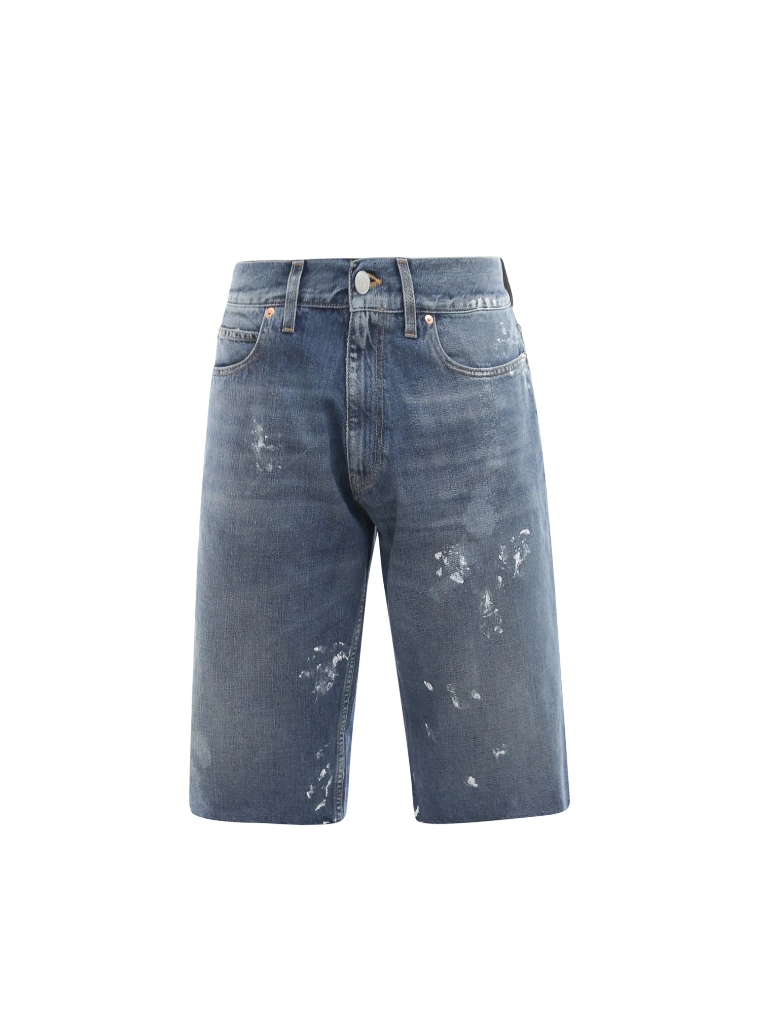 Martine Rose Logo Patch Bermuda Denim Shorts