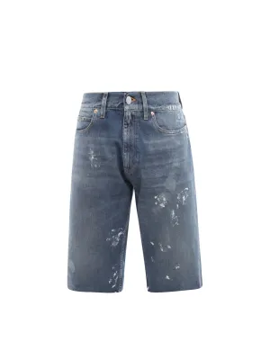 Martine Rose Logo Patch Bermuda Denim Shorts