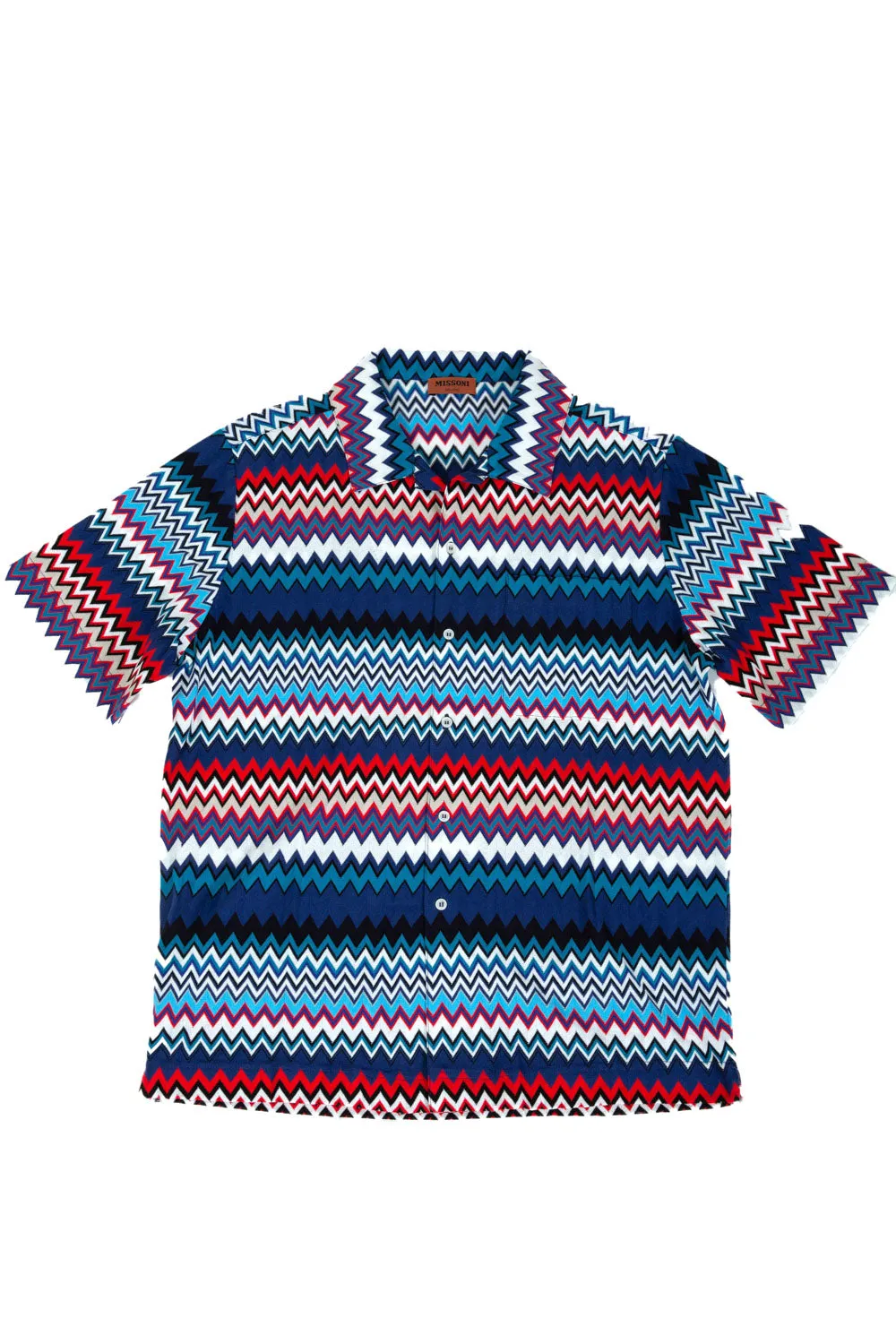 Missoni Zigzag Printed Short-Sleeved Polo Shirt