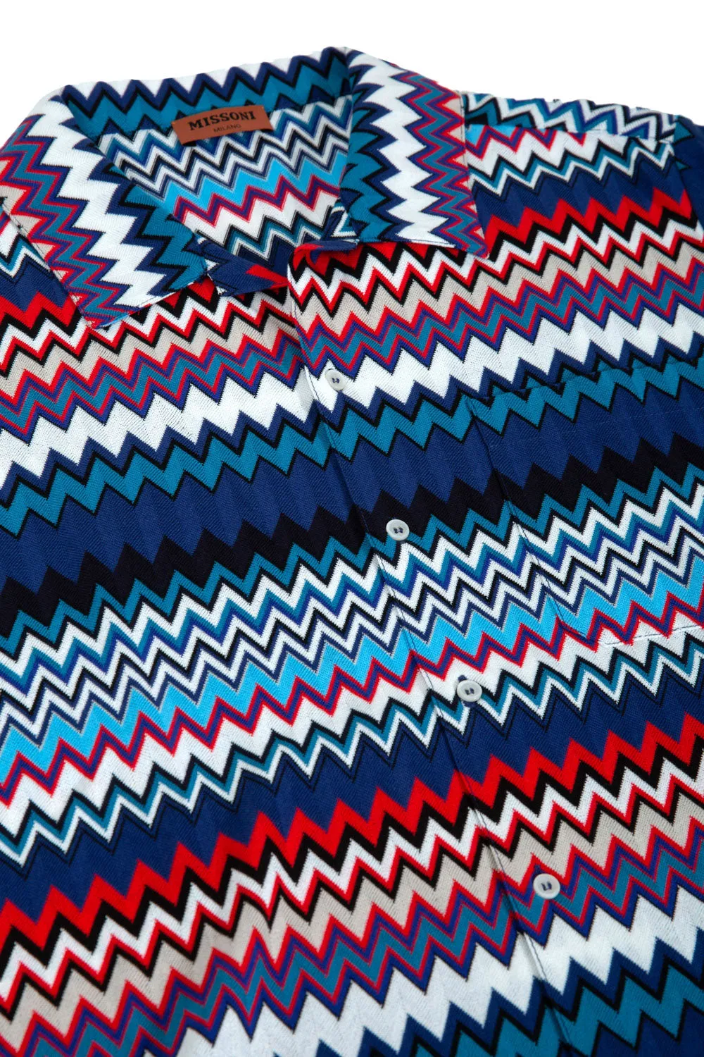 Missoni Zigzag Printed Short-Sleeved Polo Shirt