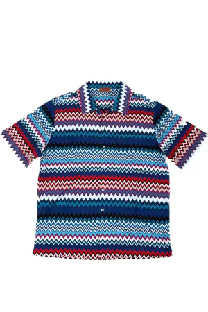 Missoni Zigzag Printed Short-Sleeved Polo Shirt