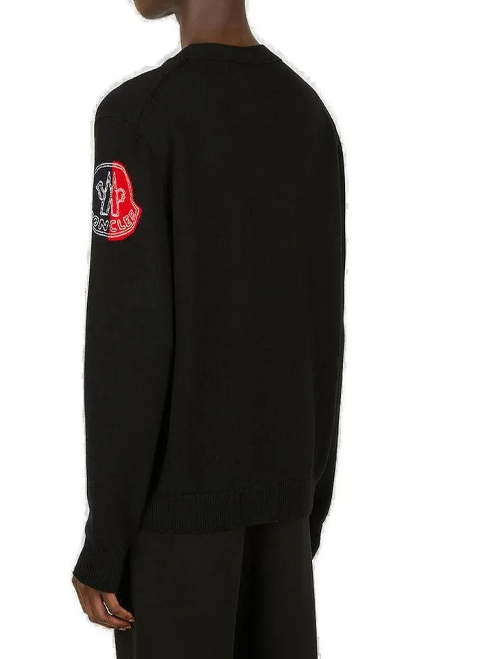 Moncler 1952 Logo Embroidered Crewneck Sweater