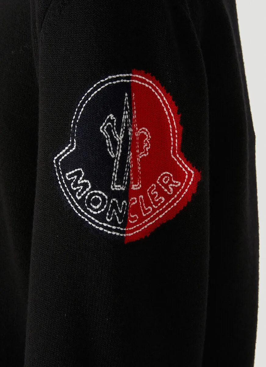Moncler 1952 Logo Embroidered Crewneck Sweater