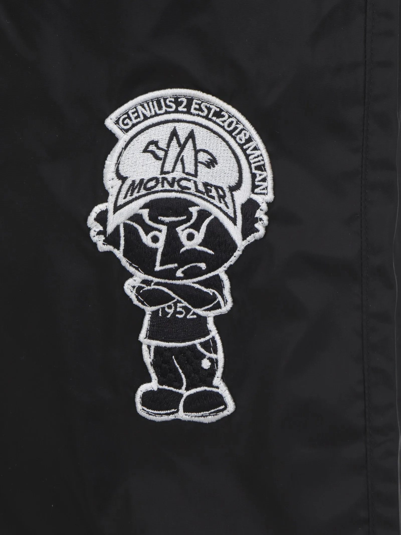 Moncler Genius Logo Embroidered Drawstring Swim Shorts