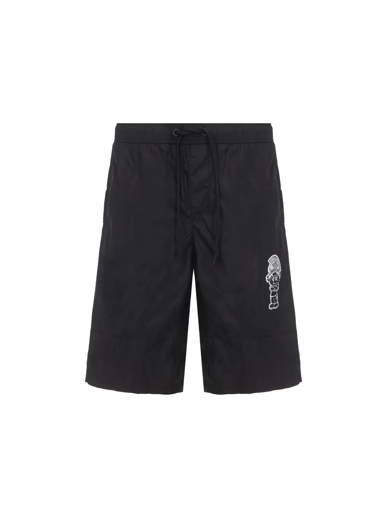 Moncler Genius Logo Embroidered Drawstring Swim Shorts