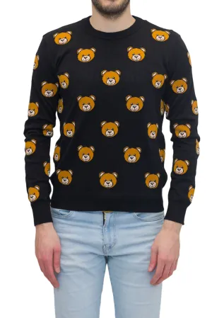 Moschino All-Over Teddy Bear Printed Sweater