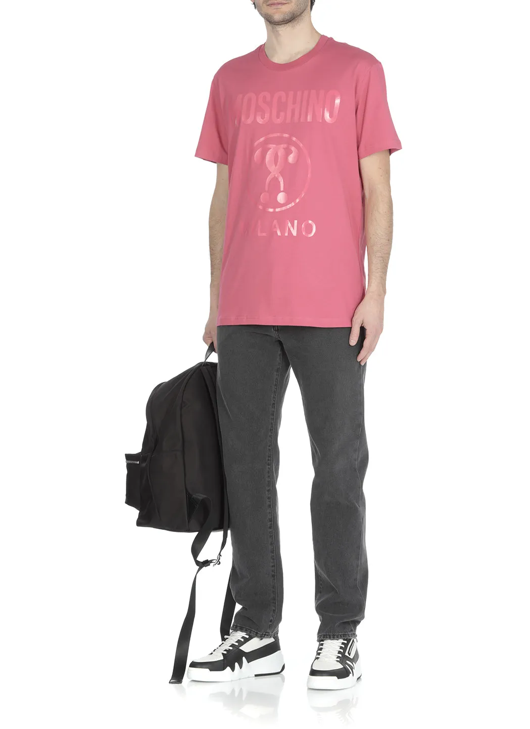 Moschino Logo Printed Crewneck T-Shirt