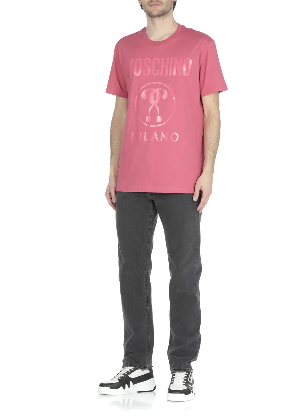 Moschino Logo Printed Crewneck T-Shirt