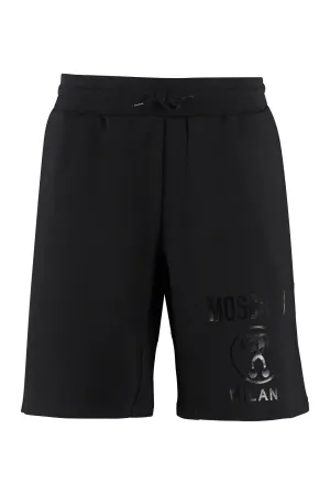 Moschino Logo Printed Drawstring Track Shorts