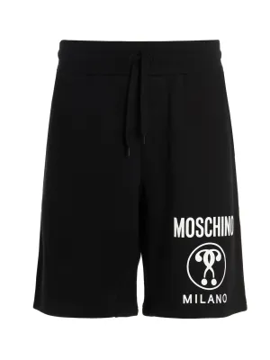 Moschino Logo Printed Drawstring Track Shorts