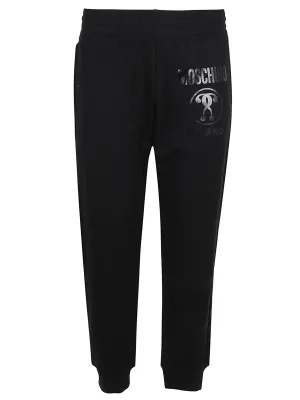 Moschino Logo Printed High Waist Track Pants