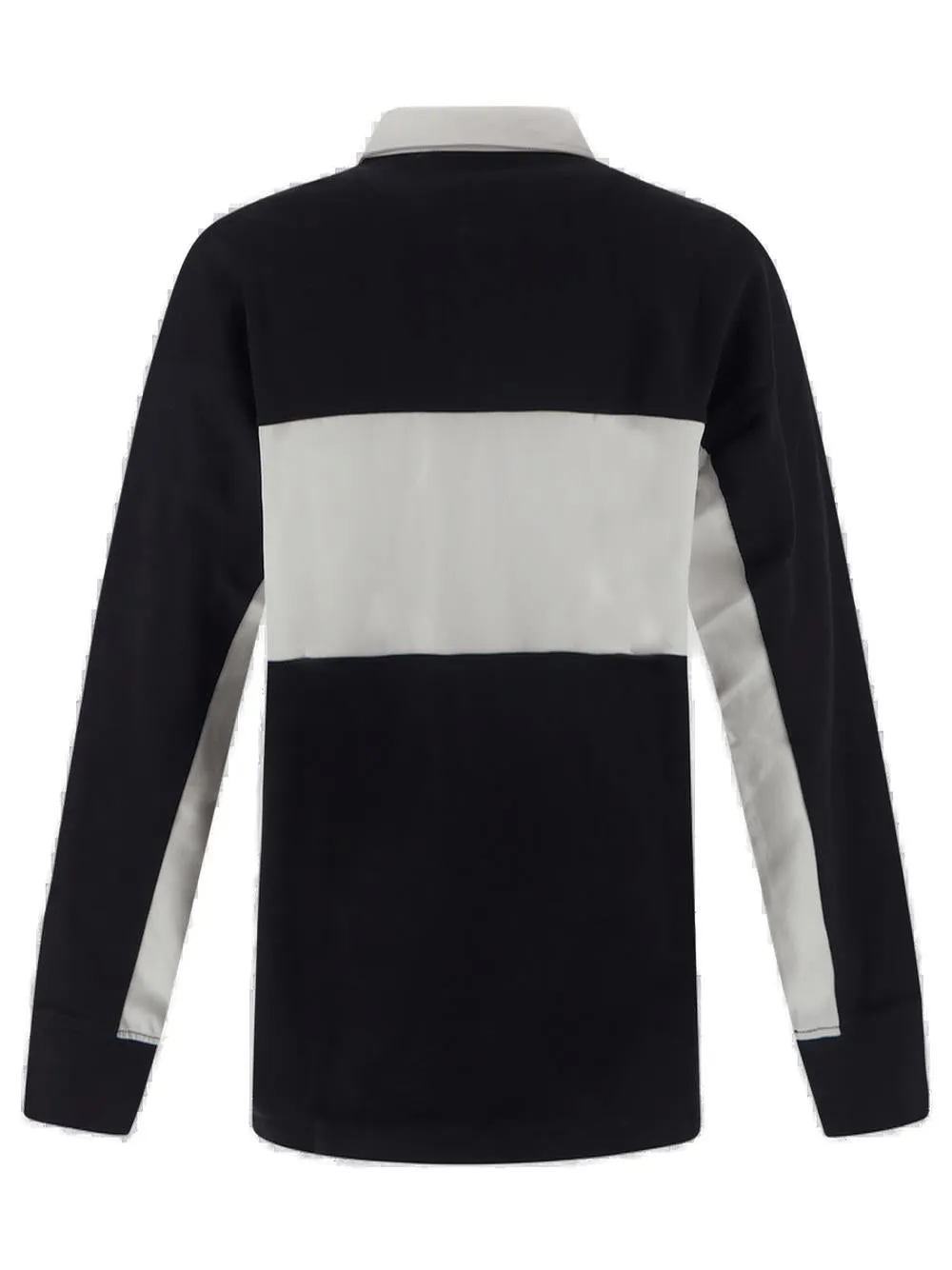 Moschino Logo Printed Long-Sleeved Polo Shirt