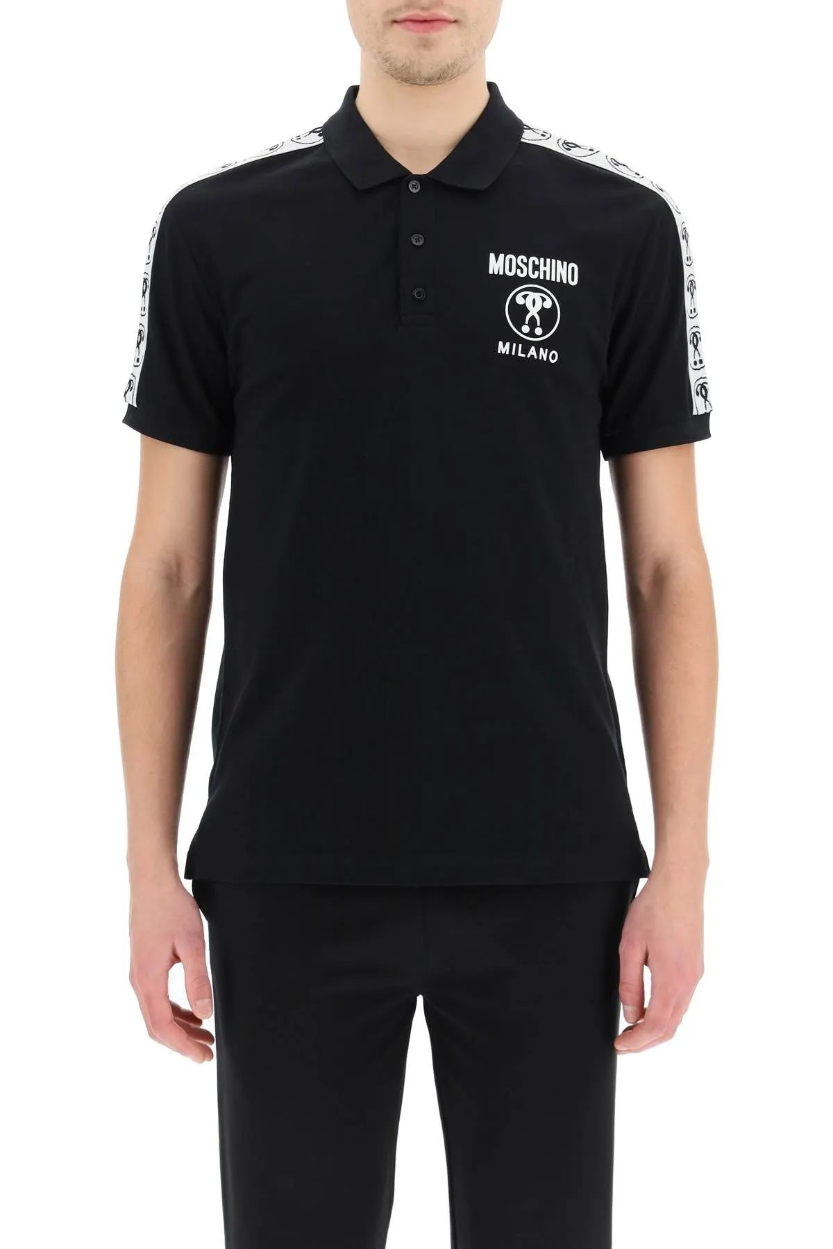 Moschino Logo Printed Short-Sleeved Polo Shirt