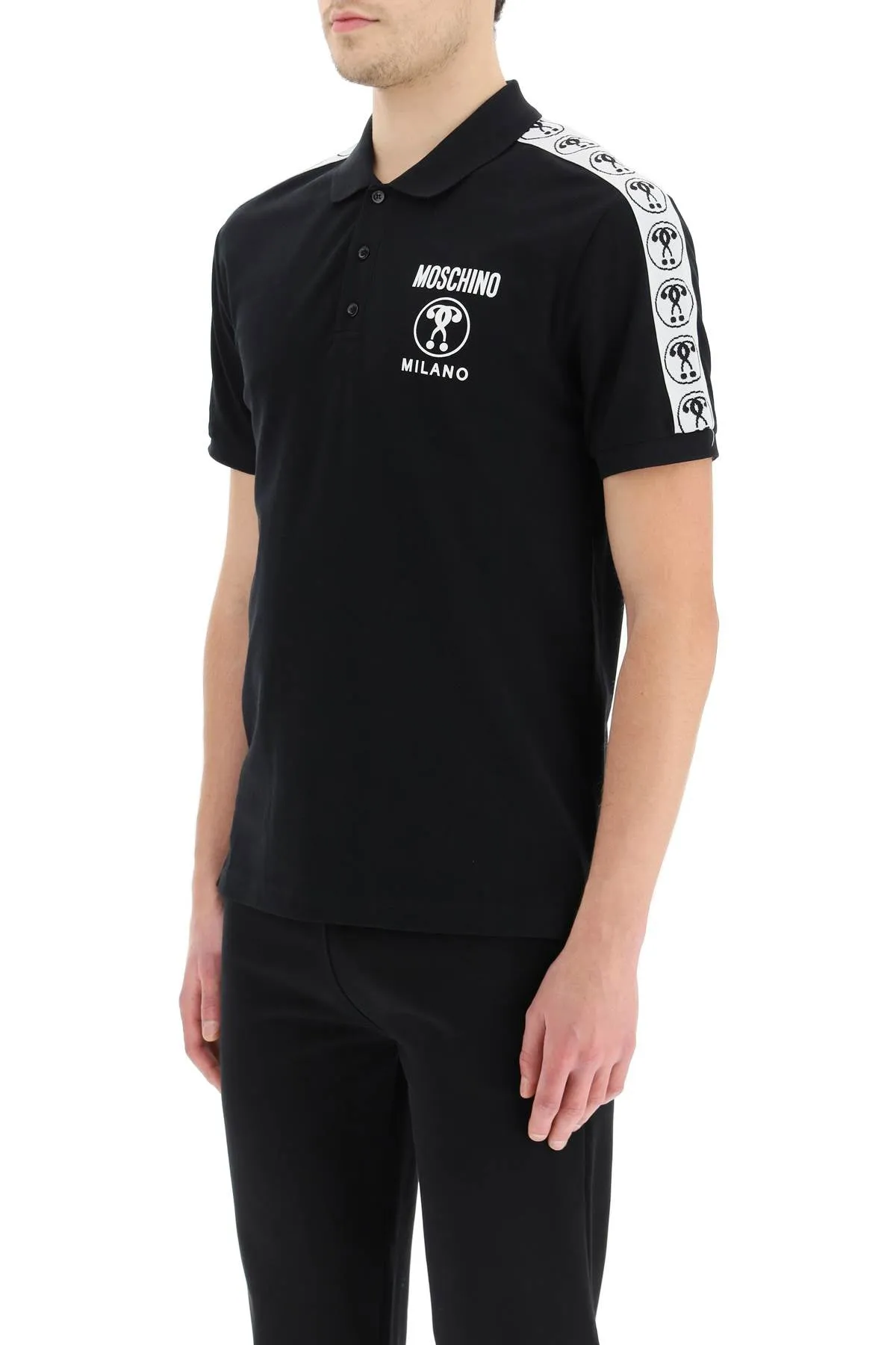 Moschino Logo Printed Short-Sleeved Polo Shirt