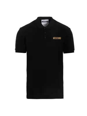 Moschino Logo Printed Straight Hem Polo Shirt