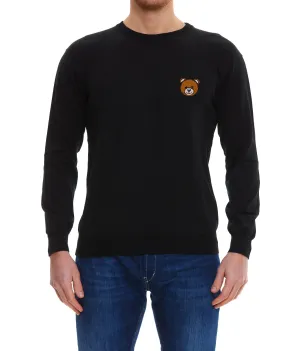 Moschino Teddy Bear Intarsia Crewneck Sweater