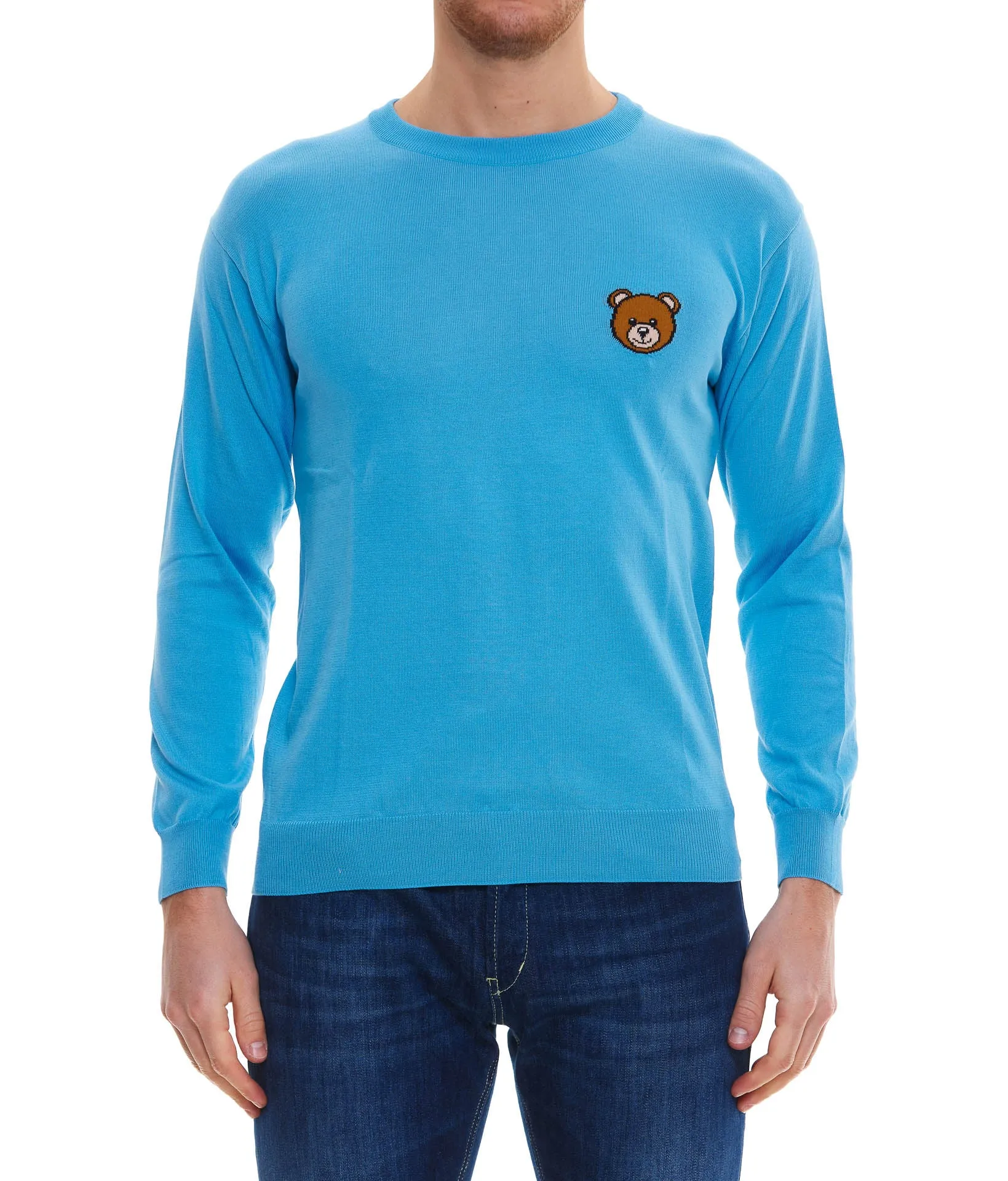 Moschino Teddy Intarsisa Crewneck Sweater