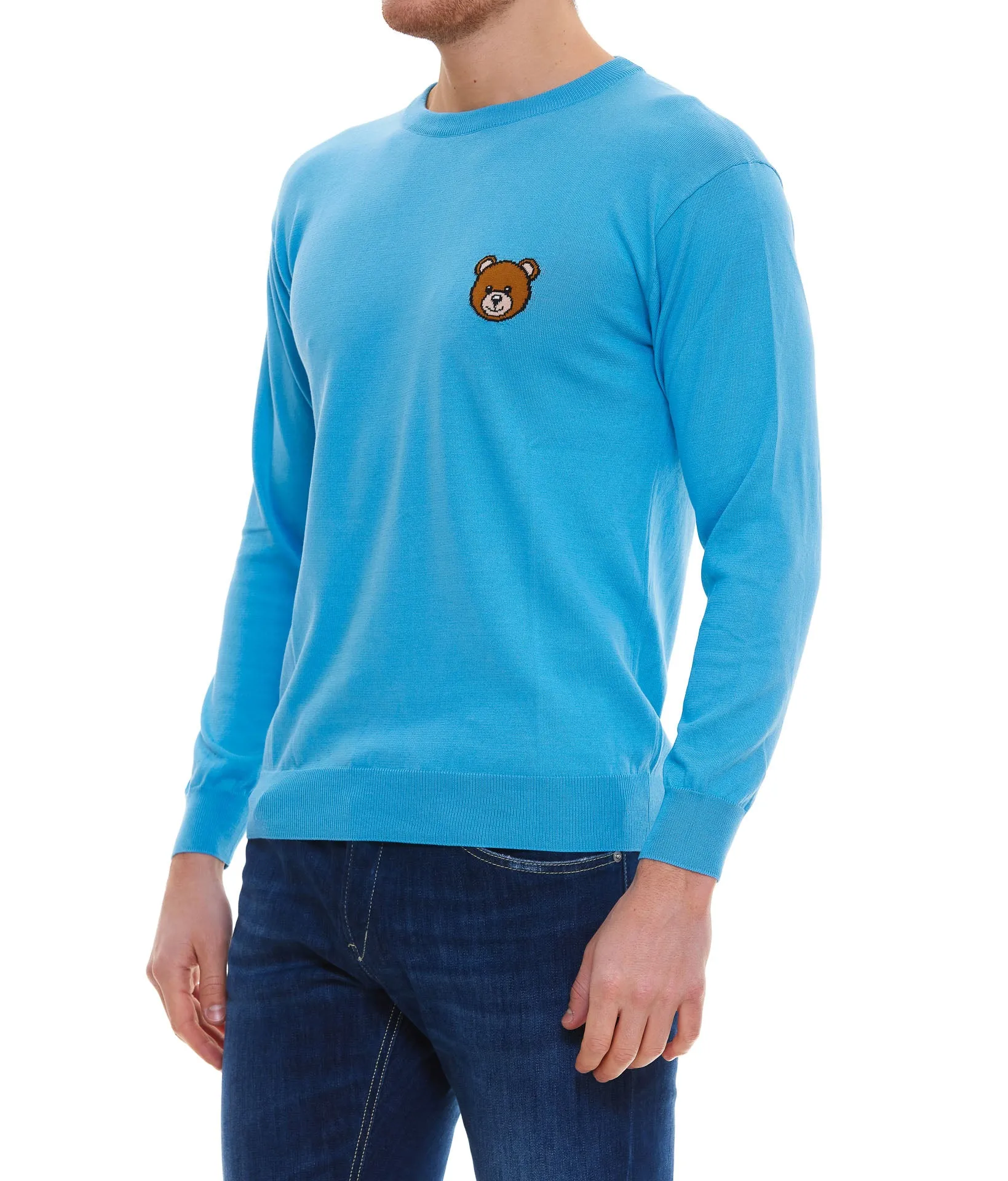 Moschino Teddy Intarsisa Crewneck Sweater