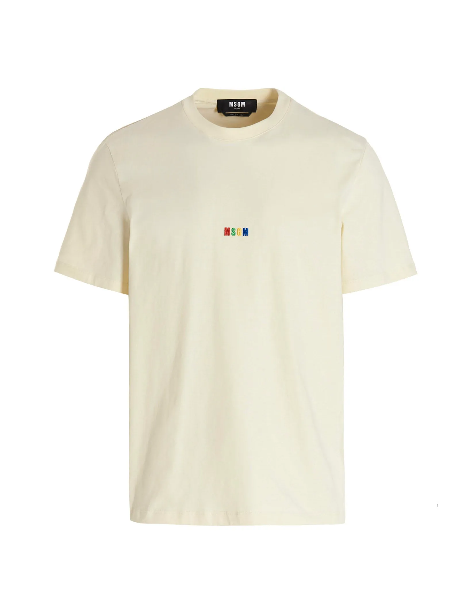 MSGM Logo Embroidered Crewneck T-Shirt