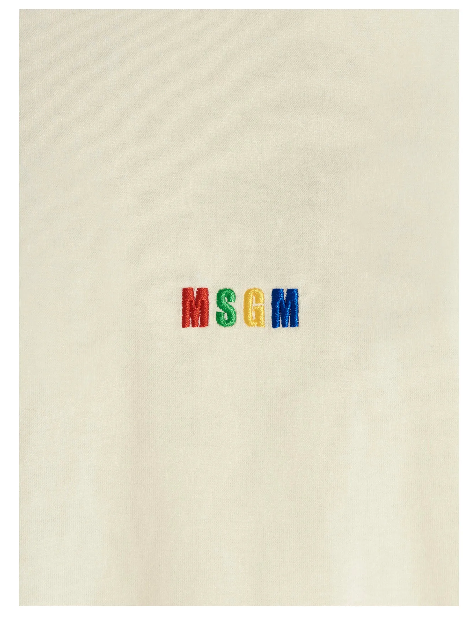 MSGM Logo Embroidered Crewneck T-Shirt