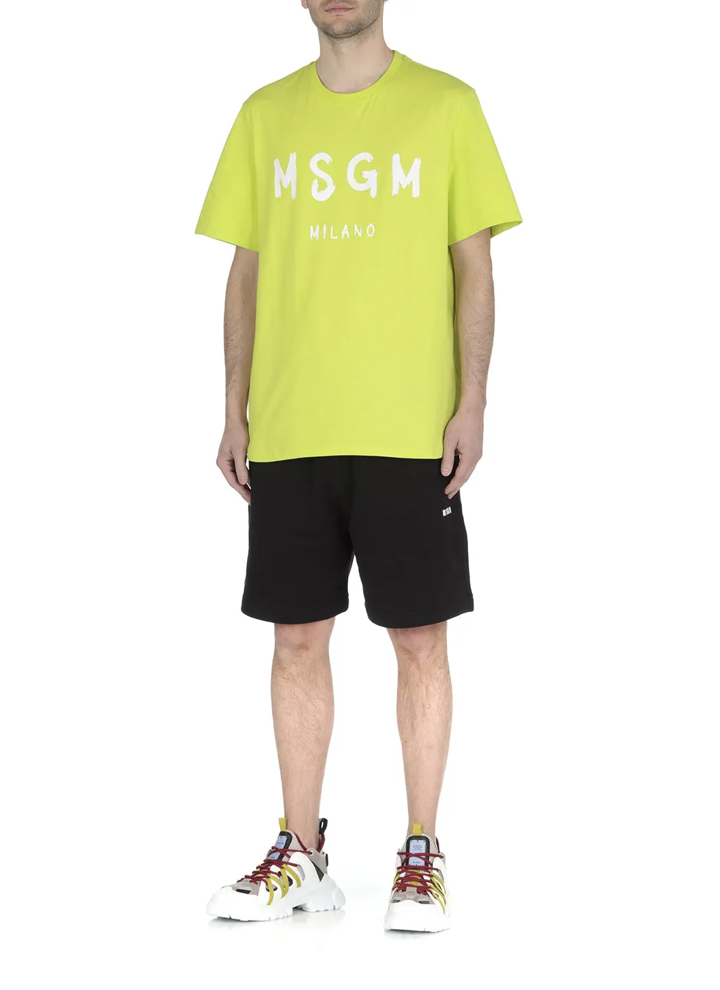 MSGM Logo Printed Crewneck T-Shirt