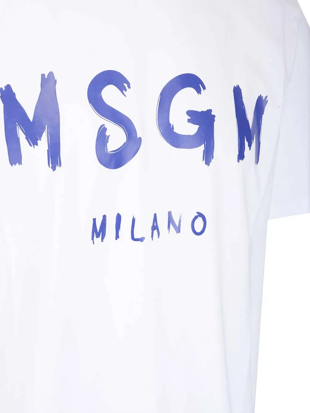 MSGM Logo Printed Crewneck T-Shirt