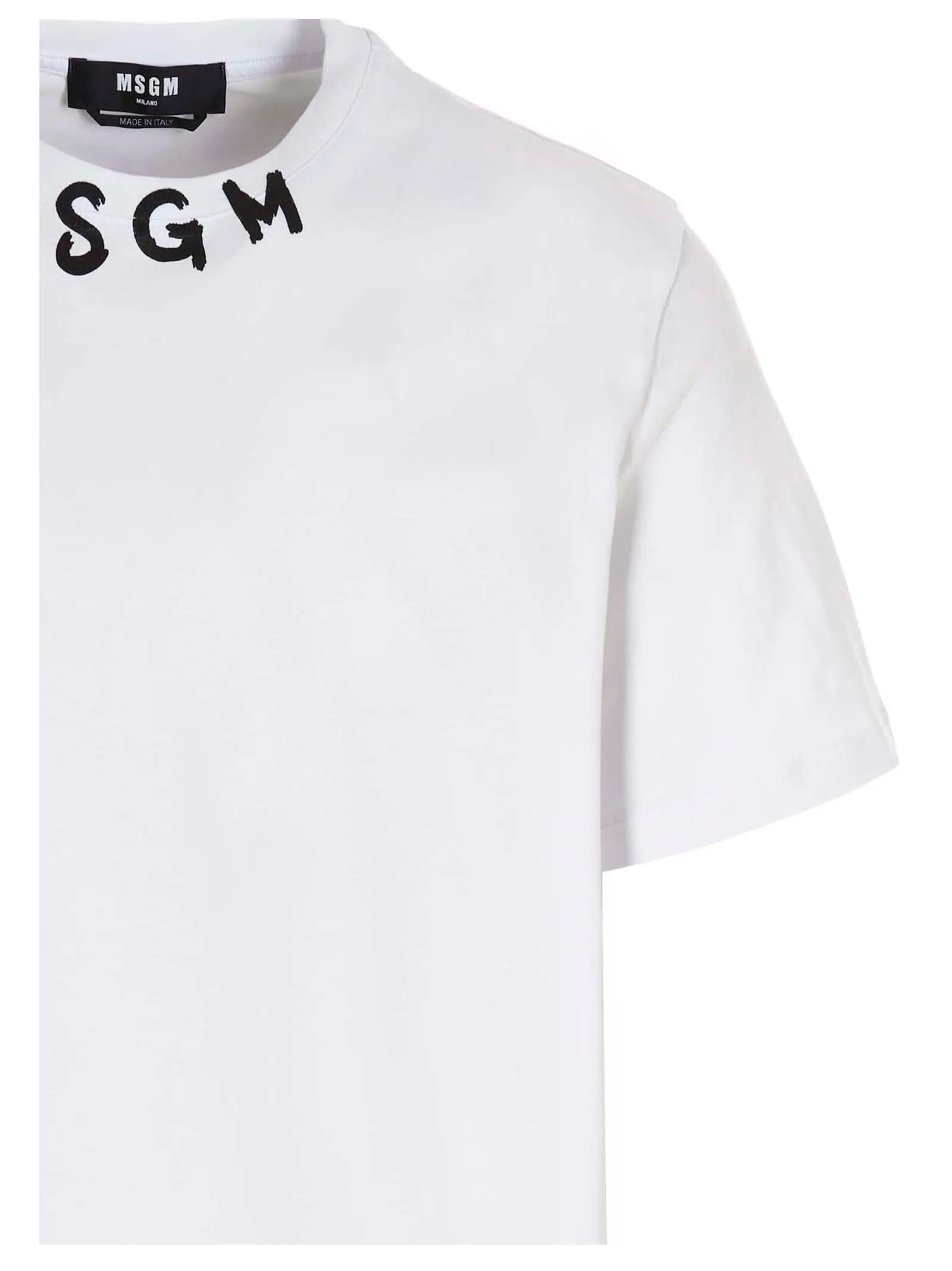 MSGM Logo Printed Crewneck T-Shirt