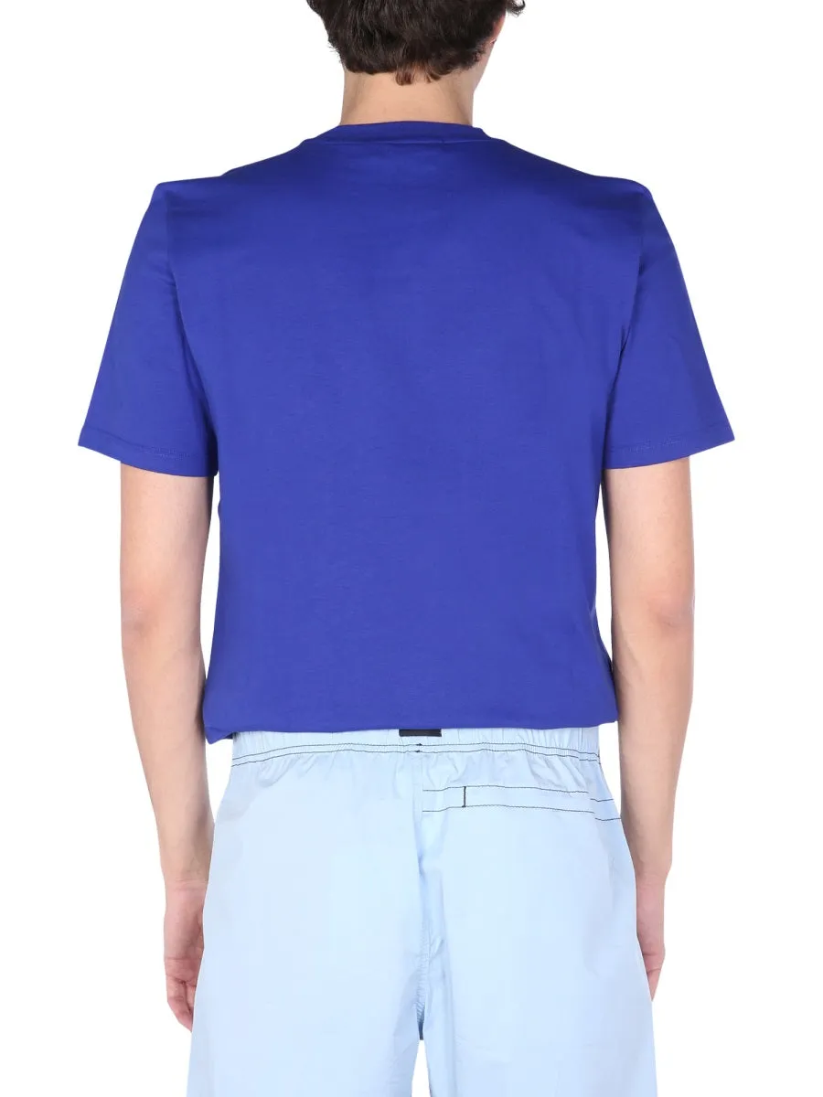 MSGM Logo Printed Crewneck T-Shirt